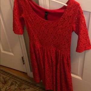 Orange Lace 3/4 dress
